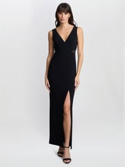 Gina Bacconi Wendy Cut Out Black Dress - Image 3 of 6