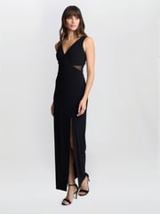 Gina Bacconi Wendy Cut Out Black Dress - Image 4 of 6