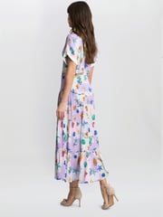 Gina Bacconi Purple Liv Seashell Print Shirt Dress - Image 2 of 5