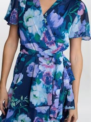 Gina Bacconi Purple Elizabeth Tiered Maxi Dress - Image 4 of 4