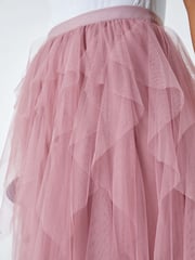Roman Pink Elasticated Mesh Layered Skirt - Image 3 of 5