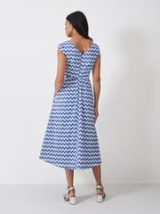 Crew Clothing Blue Sleeveless Fit And Flare Dress - Image 2 of 5