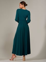 Jolie Moi Green Long Sleeve Supersoft Jersey Maxi Dress - Image 2 of 6