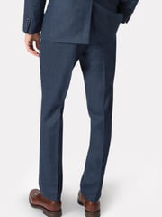 Brook Taverner Blue Donegal Wool Suit Trousers - Image 2 of 2