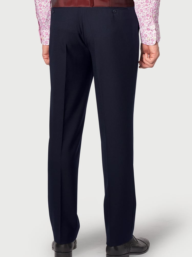 Brook Taverner Blue Wool Blend Suit Trousers - Image 2 of 2