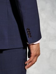 Brook Taverner Blue SB2 Overcheck Suit Jacket - Image 5 of 6