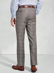 Brook Taverner Brown Wool POW Check Suit Trousers - Image 2 of 2