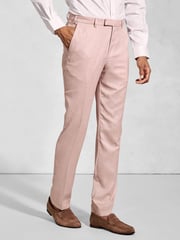 Brook Taverner Pink Textured Occasion Suit Trousers - Image 1 of 1