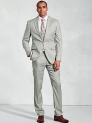Brook Taverner Green Textured Occasion Suit Jacket - Image 1 of 6