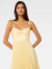 Forever New Yellow Chloe Pleated Midi Dress - Image 3 of 5