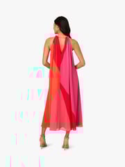 Adrianna Papell Red Color Block Chiffon Dress - Image 2 of 6