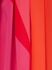 Adrianna Papell Red Color Block Chiffon Dress - Image 6 of 6