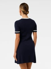 Forever New Blue Kerry Petite Contrast Knitted Mini Dress - Image 2 of 5