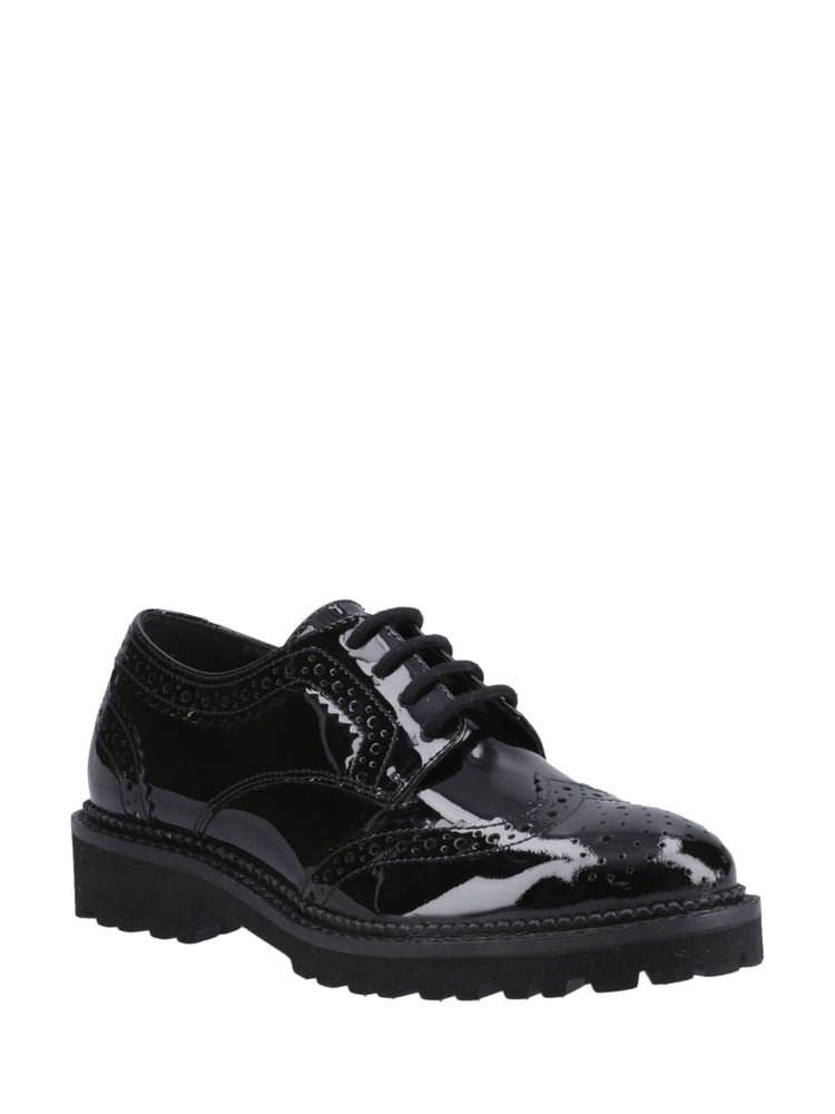 Hush Puppies Senior Gabi Lace Up Patent Black Shoes - Image 2 of 4