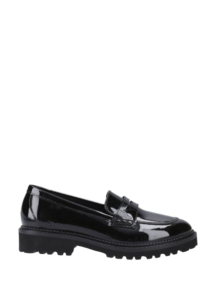 Hush Puppies Junior Grazia Patent Black Loafers - Image 1 of 4