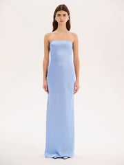 Omnes Blue Amdra Strapless Bandeau Maxi Dress - Image 1 of 5
