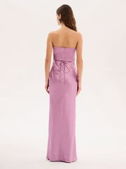 Omnes Purple Amdra Strapless Bandeau Maxi Dress - Image 3 of 5