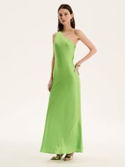 Omnes Green Uma One Shoulder Maxi Dress - Image 2 of 5