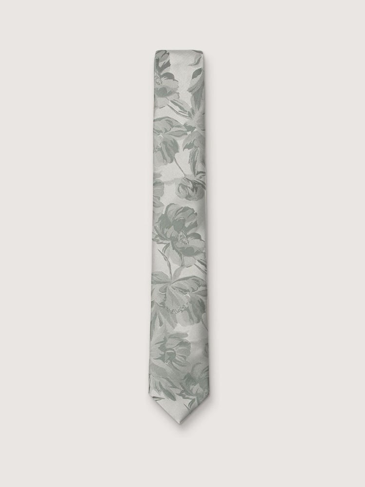 Antique Rogue Green Summer Floral Tie - Image 1 of 4