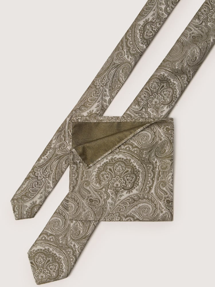 Antique Rogue Green Paisley Tie - Image 4 of 4