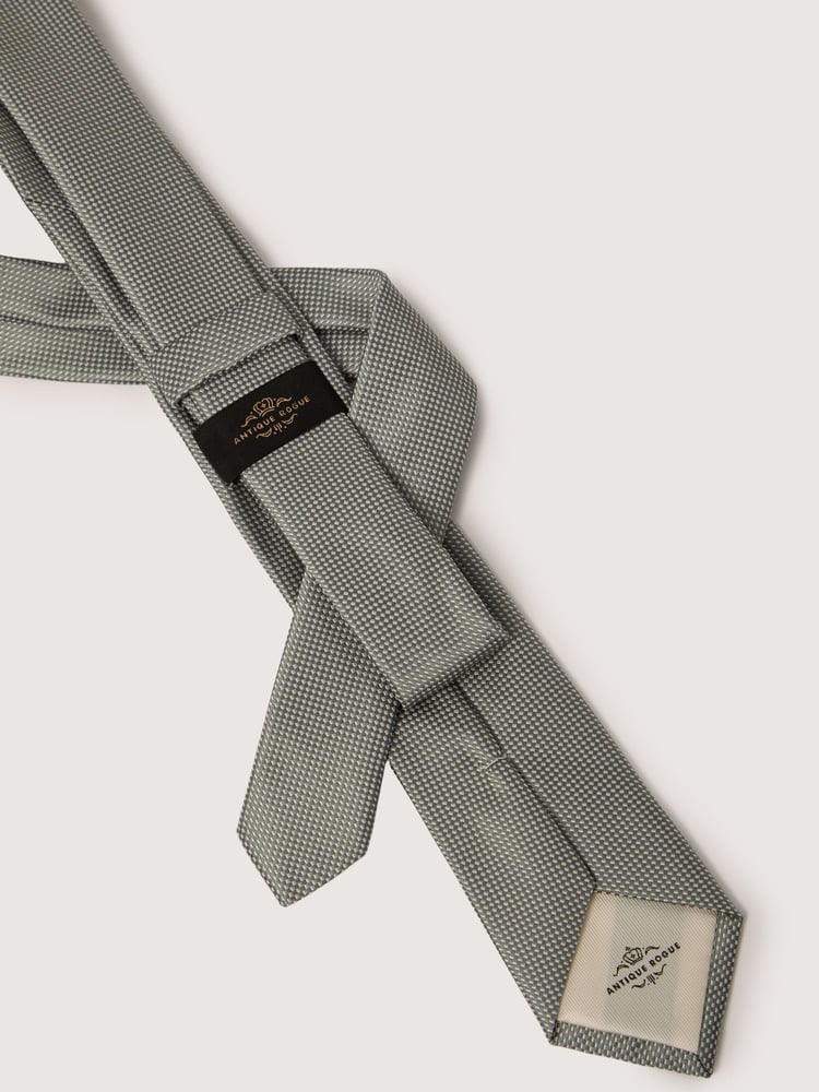 Antique Rogue Green Texture Tie - Image 2 of 4