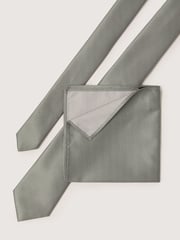 Antique Rogue Green Texture Tie - Image 4 of 4