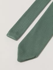 Antique Rogue Green Knitted Tie - Image 4 of 4