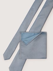 Antique Rogue Blue Texture Tie - Image 4 of 4