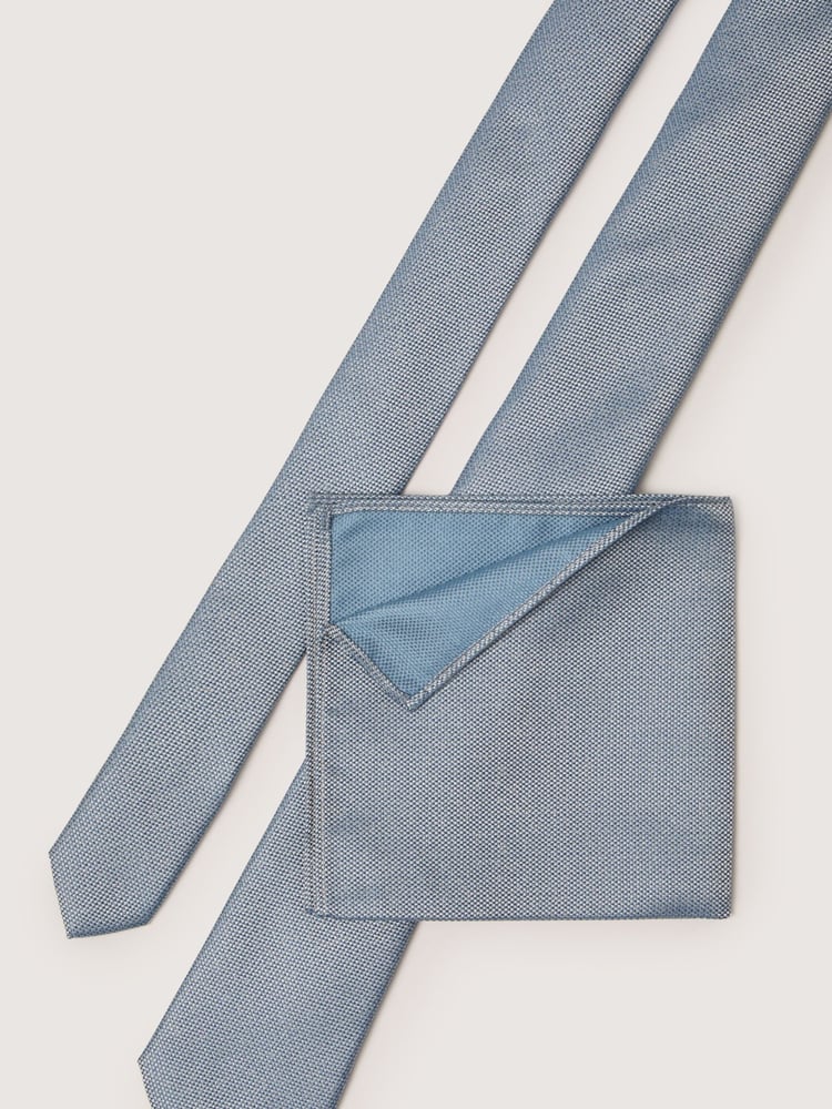 Antique Rogue Blue Texture Tie - Image 4 of 4
