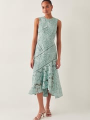 Monsoon Green Gianna Sleeveless Lace Midi Dress - Image 1 of 5