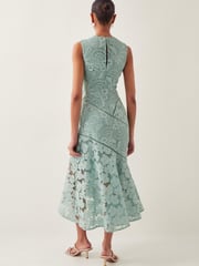 Monsoon Green Gianna Sleeveless Lace Midi Dress - Image 3 of 5