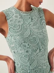 Monsoon Green Gianna Sleeveless Lace Midi Dress - Image 4 of 5