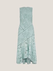 Monsoon Green Gianna Sleeveless Lace Midi Dress - Image 5 of 5