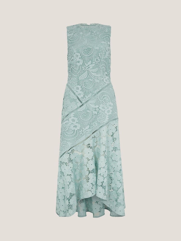 Monsoon Green Gianna Sleeveless Lace Midi Dress - Image 5 of 5