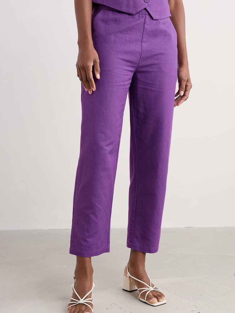Seasalt Cornwall Purple Westlin Trousers - Image 1 of 5 Seasalt Cornwall Purple Westlin Trousers - Image 1 of 5