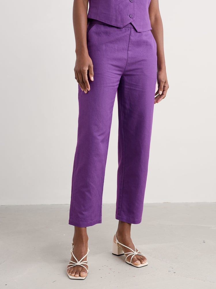 Seasalt Cornwall Purple Westlin Trousers - Image 5 of 5