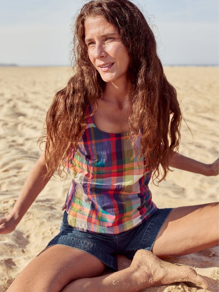 Seasalt Cornwall Multi Relaxed Fit Hares Tail 100% Organic Cotton Vest - Image 1 of 9 Seasalt Cornwall Multi Relaxed Fit Hares Tail 100% Organic Cotton Vest - Image 1 of 9