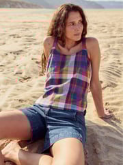 Seasalt Cornwall Multi Relaxed Fit Hares Tail 100% Organic Cotton Vest - Image 3 of 9