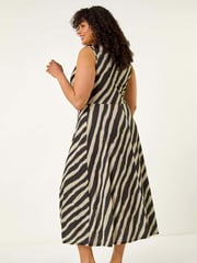 Roman Black Curve Twist Front Stretch Dress - Image 2 of 5