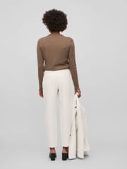 VILA Cream Carrie Suit Trousers - Image 3 of 7
