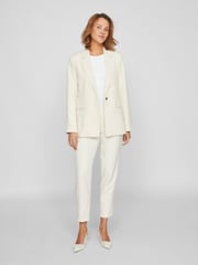 VILA Cream Long Sleeved Blazer - Image 1 of 6