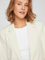 VILA Cream Long Sleeved Blazer - Image 3 of 6