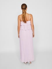 VILA Purple Pleated Plisse Occasion Dress - Image 2 of 6