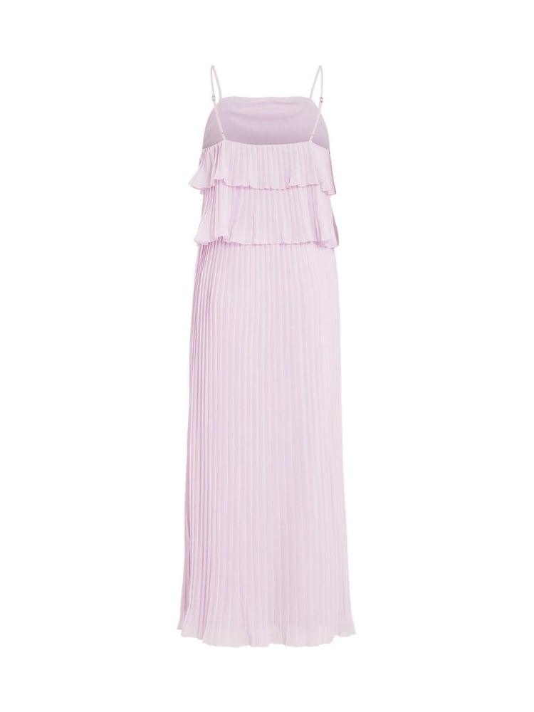 VILA Purple Pleated Plisse Occasion Dress - Image 6 of 6