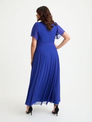 Scarlett & Jo Blue Kemi Bright Bolero Wrap Bodice Maxi Gown - Image 3 of 4