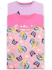 Character Pink Girls 100% Cotton T-Shirts 3 Pack - Image 6 of 6