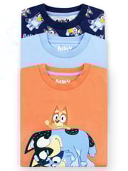Character Blue Short Sleeve 100% Cotton T-Shirts 3 Pack - Image 6 of 6
