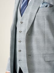 Skopes Blue Tailored Fit Aspen Puppytooth Check Blazer Jacket - Image 5 of 7