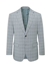 Skopes Blue Tailored Fit Aspen Puppytooth Check Blazer Jacket - Image 6 of 7