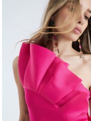 River Island Pink 3D Scuba Foam Mini Dress - Image 3 of 4